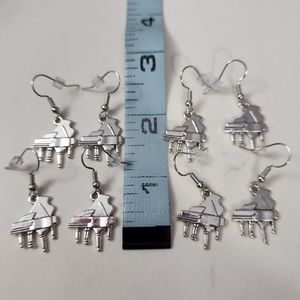 4 Pr of fishhook Grand Piano Earrings Gifts for Students Teachers